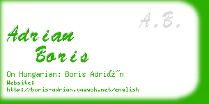 adrian boris business card